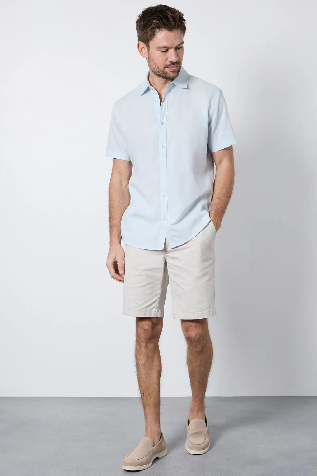 Burton Chemise À Manches Courtes En Mélange De Lin<Homme Chemises