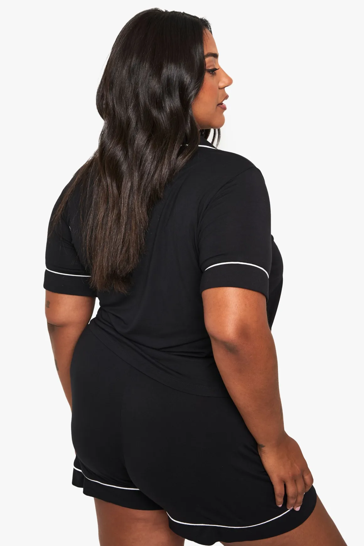Chemise à manches courtes en modal super doux & Ensemble pyjama court