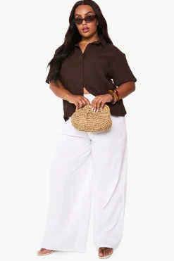 Chemise à manches courtes en étamine Plus