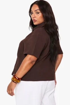 Chemise à manches courtes en étamine Plus