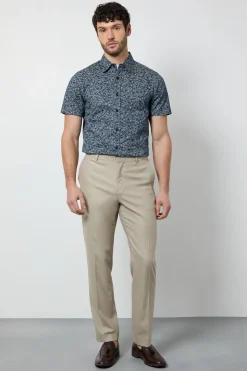 Chemise Manches Courtes À Imprimé Floral Noir