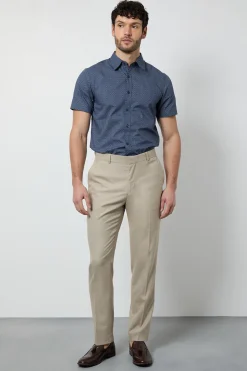 Burton Chemise À Manches Courtes Imprimé Géométrique Marine<Homme Chemises
