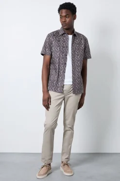 Burton Chemise À Manches Courtes Imprimé Fleuri<Homme Chemises