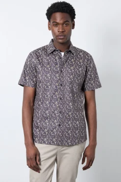 Burton Chemise À Manches Courtes Imprimé Fleuri<Homme Chemises