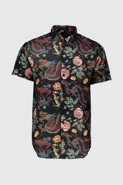 Chemise à manches courtes imprimée Dragon, coupe régulière