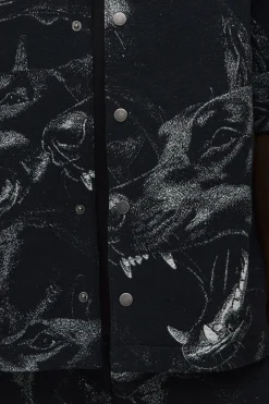 boohooMAN Chemise À Manches Courtes Oversize Motif Tapisserie Chien<Homme Chemises