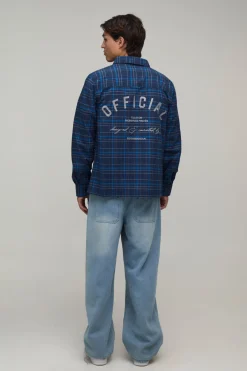 Chemise À Manches Longues Coupe Regular À Carreaux Brodés