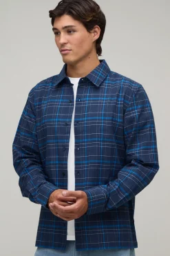 Chemise À Manches Longues Coupe Regular À Carreaux Brodés