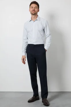 Burton Chemise À Manches Longues Coupe Ajustée Facile À Repasser À Rayures Multicolores es<Homme Chemises