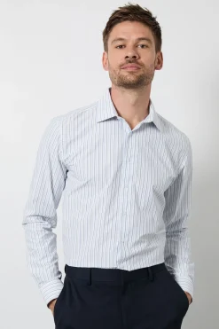 Burton Chemise À Manches Longues Coupe Ajustée Facile À Repasser À Rayures Multicolores es<Homme Chemises
