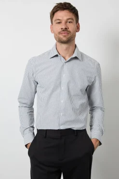 Burton Chemise À Manches Longues Coupe Ajustée Facile À Repasser À Rayures Larges<Homme Chemises