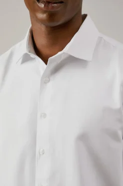 Chemise Manches Longues Coupe Ajustée Tissage Chevrons