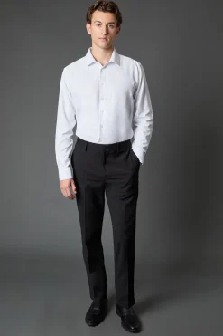 Chemise Manches Longues Coupe Ajustée Tissage Chevrons