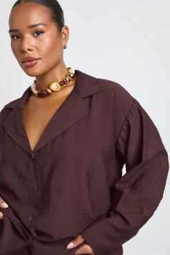 Chemise À Manches Longues Effet Lin Grande Taille