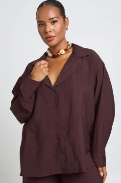 Chemise À Manches Longues Effet Lin Grande Taille