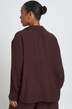 Chemise À Manches Longues Effet Lin Grande Taille