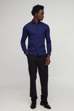 boohooMAN Chemise à manches longues stretch ajustée<Homme Chemises