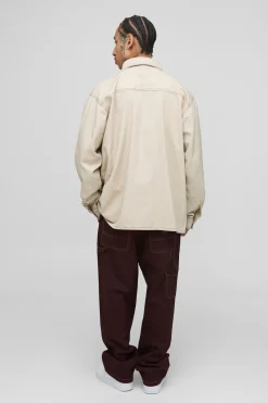 Chemise à manches longues super oversize lavée