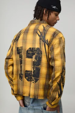 boohooMAN Chemise à manches longues surdimensionnée, de coupe boxy, à carreaux Twenty Thirteen<Homme Chemises