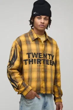 boohooMAN Chemise à manches longues surdimensionnée, de coupe boxy, à carreaux Twenty Thirteen<Homme Chemises