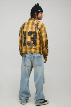 boohooMAN Chemise à manches longues surdimensionnée, de coupe boxy, à carreaux Twenty Thirteen<Homme Chemises