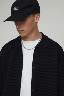 Chemise à manches longues tricotée épaisse, à coupe boxy et plissée