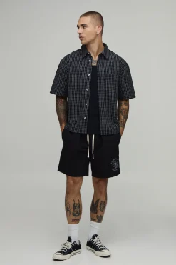 Chemise Midi À Carreaux Surdimensionnée Coupe Boxy