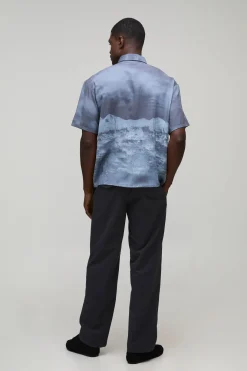 Chemise mi-manches oversize à imprimé western