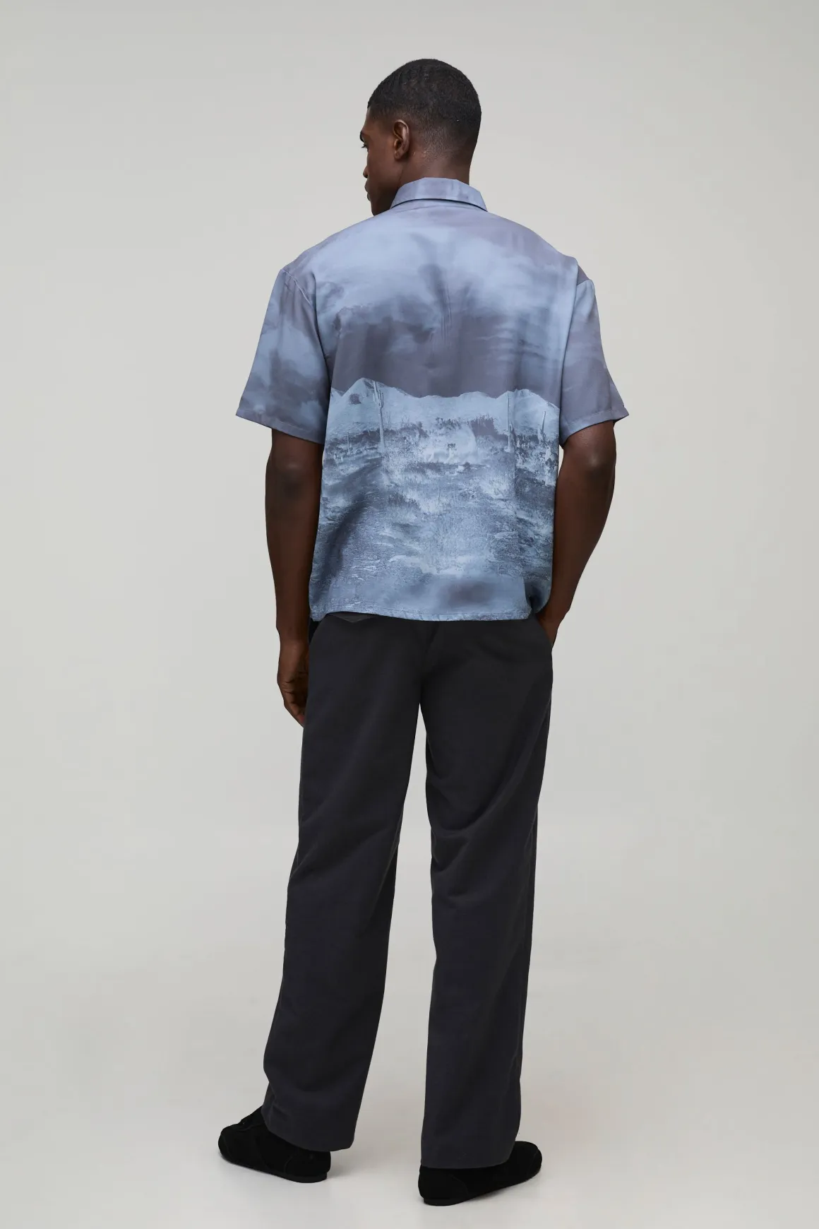 Chemise mi-manches oversize à imprimé western