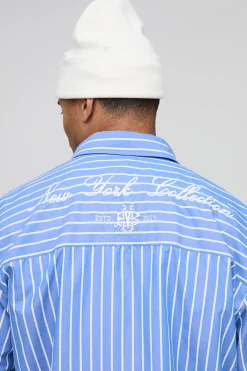 Chemise New York surdimensionnée brodée