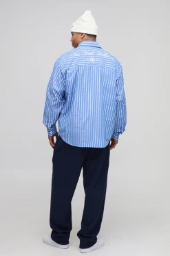 Chemise New York surdimensionnée brodée