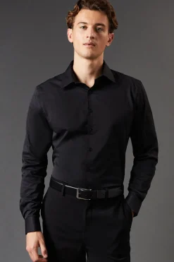 Burton Chemise e Coupe Ajustée Manches Longues Facile à Repasser<Homme Chemises