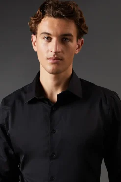Burton Chemise e Coupe Ajustée Manches Longues Facile à Repasser<Homme Chemises