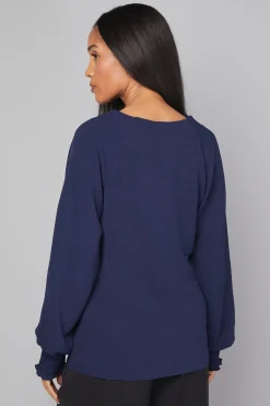 Chemise Overhead Tissée à Poignets Froncés