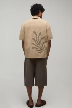 Chemise Oversize Ample Avec Appliqué Palmier