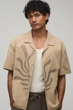 Chemise Oversize Ample Avec Appliqué Palmier