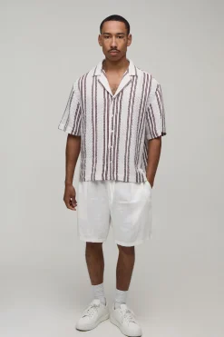 Chemise Oversize Ample En Crochet Avec Appliqué Numéro