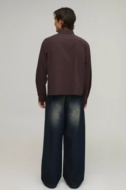 Chemise Oversize Ample À Manches Longues Avec Cravate