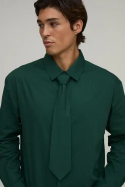 boohooMAN Chemise Oversize Ample À Manches Longues & Cravate<Homme Chemises