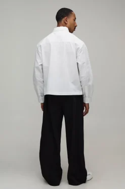 boohooMAN Chemise Oversize Ample À Manches Longues & Cravate<Homme Chemises