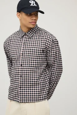 Chemise Oversize Ample À Manches Longues Brodée
