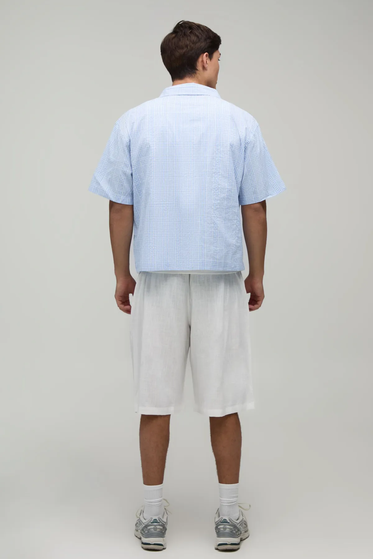 boohooMAN Chemise Oversize Ample À Micro Carreaux<Homme Chemises