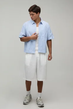 boohooMAN Chemise Oversize Ample À Micro Carreaux<Homme Chemises