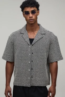 Chemise Oversize Ample À Tissage Tressé
