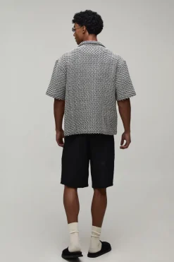 Chemise Oversize Ample À Tissage Tressé