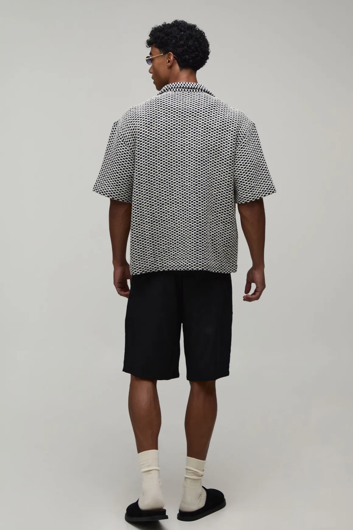 Chemise Oversize Ample À Tissage Tressé