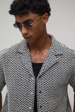 Chemise Oversize Ample À Tissage Tressé