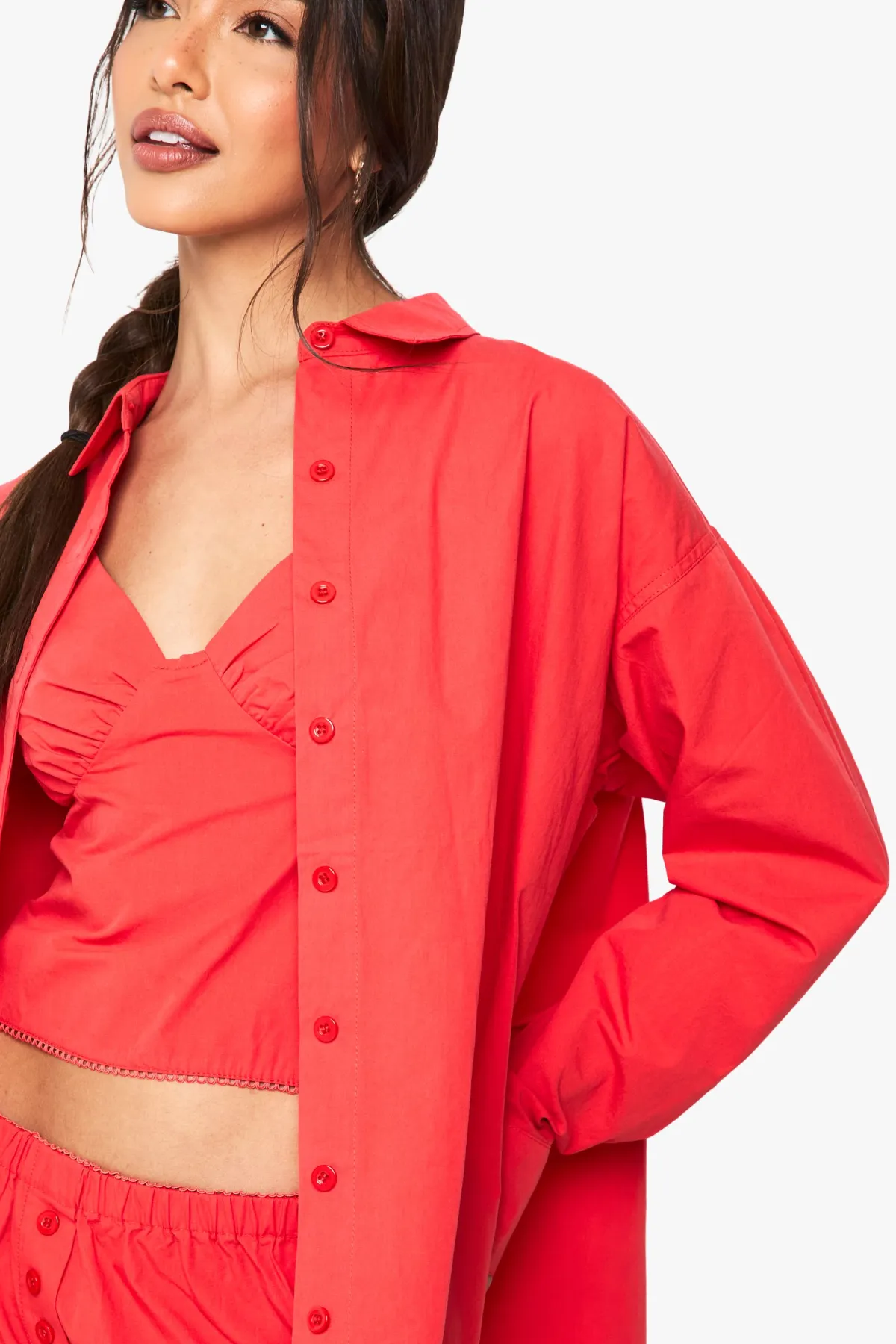 boohoo Chemise oversize avec détail de poche<Femme Tops