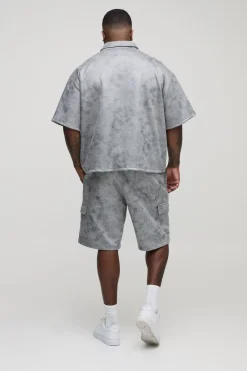 boohooMAN Chemise oversize boxy en faux suède Plus Antique<Homme Chemises Grande Taille|Chemises