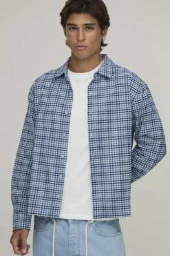 boohooMAN Chemise Oversize Boxy À Micro Carreaux<Homme Chemises